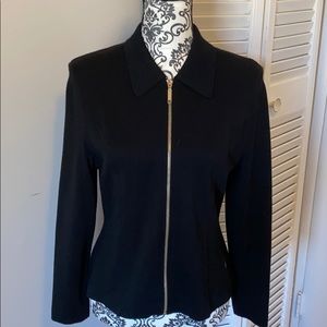 Nina Charles for Kasper Zip Up Sweater